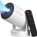 Mini Projector with WiFi 6 and Bluetooth 5.4, Portable Projector 4K Support, Built in Apps,5W Soundbase Speaker, Auto Vertical Keystone 210Rotatable Smart Proyector for Movie Home Outdoor