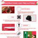 LANGXUN 8ft Pink Christmas Ball Inflatable Outdoor Indoor Decor, Giant Blow Up IP44 Weatherproof Xmas Decorations for Yard, Built-in 7-Color LED Rotating Light for Gardern Lawn Winter Holiday