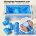 Shoe Covers Dispenser with 200pcs Shoe Cover Disposable Non Slip, User-Friendly and Reliable Shoe Cover Machine, Fits Size Up to 11 US Men, Widely Applicable in Indoor(Silver)