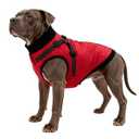 Furmate Dog Winter Coat with Hurns Built in, Dog Winter Jacket for Small, Medium, and Large Dogs, Water-Resistant, Windproof - Red - 4XL