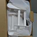 Magnetic Plastic Wrap Dispenser with Cutter - Refillable Aluminum Tin Foil and Plastic Wrap Organizer for Kitchen, Quasziwa Upgraded 3 in 1 Paper Towel Holder Wall Mount - Fits 12" Roll, White