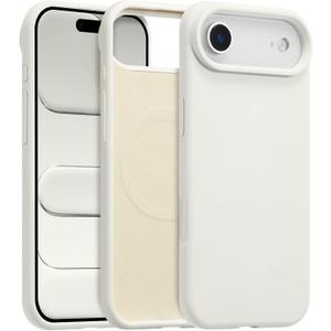 Magnetic for iPhone Air Case 6.5", Premium Liquid Silicone Case,[Compatible with Magsafe][Soft Anti-Scratch Microfiber Lining],Slim Thin Shockproof Phone Cover-White