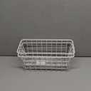 2 Set LeleCAT Hanging Wall Basket Organizer Over the Cabinet Door Adhesive Wire Baskets for Organizing Kitchen Food Pantry Bathroom Shelf Storage No Drilling Wall Mounted,White