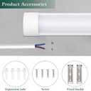 2 Packs 3FT LED Batten Light, Ultra-Thin Slim Ceiling Surface Mounted Light, 30W, 4000K, IP20, LED Ceiling Lamp for Garage, Shop, Hallway, Office, Market
