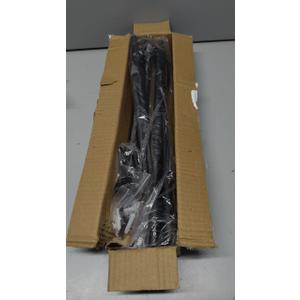 SMODBRODRE 2 Pack Curtain Rods for Window 32 and 48, Black 5/8 inch Splicing Single Window Curtain Rod Set with Brackets