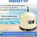 178581 Pool Filter Lid Assembly Compatible with Pentair CCP 420 sqft Filter | Fit for Quad D.E. 80 Pool and Spa Cartridge Filter Include Part Number 190058 9820980 190003 39010200Z, Almond