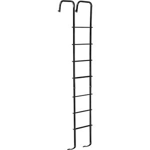 Universal Exterior RV Ladder, 7.6FT-8.4FT Aluminum Travel Trailer Ladder, 250lbs Capacity, Black
