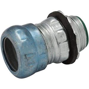 RACO 2913RT Steel EMT Compression Connector, Rain Tight, Insulated, 3/4-Inch (Pack of 25)
