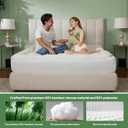 BEDLORE Queen Mattress Topper Viscose Derived from Bamboo, Thick Pillow Top Mattress Pad with Stretchable Pockets for 6-18 inches Mattress, Soft Breathable Mattress Topper for Back Pain Relief