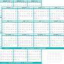 24" x 36" 2026 Wall Calendar, Folded Wet & Dry Erase Wall Calendar 12 Month, Annual Yearly Planner Yearly Laminated Calendar 2026 Horizontal/Vertical, with Julian Dates
