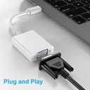 USB C to VGA Adapter, Thunderbolt 3 (Type-C) Male to VGA Female Adapter Compatible with Google Chromebook Pixel Mac Book Pro 2020,2019,2018, Lenovo 900