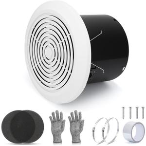 V2262-50 7 Inch Bathroom Exhaust Fan, 50 CFM Quiet Bathroom Vent Fan, 1.0 Sones Low Noise Fans for Ceiling, Kitchen Exhaust Fan, Garage Ceiling Fan for Mobile Home, Laundry