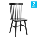 Flash Furniture ZH-8101WR-BK-2-GG Ingrid Dining Chair