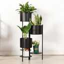 SSS Furniture Corner Plant Stand Indoor Metal, 6 Tier 6 Potted Outdoor Flower Pot Stands Holder Shelves for Living Room, Potted Storage Shelf Rack, Decorative Holder Rack for Multiple Plants (Black)
