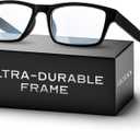 IBOANN Reading Glasses for Men Readers Mens Stylish Blue Light Blocking Computer Eyeglasses (Black)