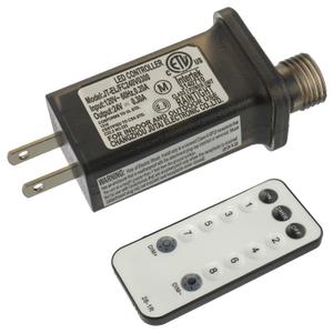 24V 7.2W 8 Mode LED Controller with Memory Function and IR Remote Control Low Voltage Transformer for Holiday String Lights, not Fit for 8 Mode with Control Box and 1 Mode String Light(1 pcs)