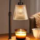 Innqoo Rustic Candle Warmer Lamp with Timer, Dimmable Candle Warmer for Jar Candles, Height Adjustable Wax Melts Warmer, Birthday Gifts for Women Mom, House Warming Gifts New Home Decor (Regular(4.7 in))