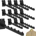 12-Pack 6 Ball Waterfall Slatwall Hooks, 12 Inch Slatwall Accessory with Faceout Hooks and Hangers, This Slat Wall Waterfall Hook Heavy Duty Accessories for Retail Organization(Black)