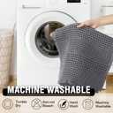 H.VERSAILTEX Upgraded Waffle Bath Mat Super Absorbent Non Slip Bath Rugs for Beside Tub, 24" x 36", Grey