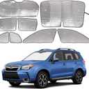 Windshield Sunshade Kit for Subaru Forester SJ 2014-2018 Front Rear Window Shade Foldable Reflective Sun Visor Privacy Protection UV Blocker HeatShield Windshield Side Rear Window Full Set