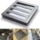 Cast Iron Drain Grate, 9 * 9in Outdoor Drain Cover, B125 Class Ductile Iron Channel Drainage Grates, Heavy Duty Sewer Grate,Black Square Drain Grate for Yard,Driveway,Concrete Floor