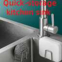 2 x 5-Pack Adhesive Sponge Holder for Kitchen Sink Caddy Accessories SUS304 Stainless Steel, Quick Drying