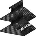 200 Pcs Wire Hangers Bulk 17.7" Dry Cleaner Hangers, Suit Holders for Home Caped Clothing (Black)