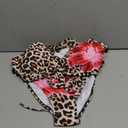 Blooming Jelly Women's Bikini Sets 3 Piece Swimsuits High Waisted Bathing Suit with Sheer Cover Up Swim Skirts (X-Large, Leopard)