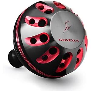 GOMEXUS Power Knob Compatible for Shimano Daiwa Spinning Reel Handle Knob (35mm, Black Red)
