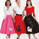 Simplicity 8775 Women's 1950's Vintage Rockabilly Poodle Skirt Sewing Pattern, Sizes 14-22