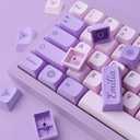Hyekit PBT Keycaps, 132 Keycaps Dye-Sublimation Cherry Profile Botanical Keycap for Cherry MX Mechanical Keyboards (Witch Emilia)
