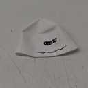 Arena Silicone Racing Swim Cap Men and Women Aquaforce Wave Hydrodynamic Performance Competitive Intensive Swimming (Medium, White)