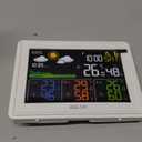 BALDR Wireless Weather Station with 3 Sensors, Color Display Digital Atomic Clocks with Indoor Outdoor Temperature (White)
