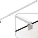 Shower Door Glass Support Bar, Adjustable 27.6" to 47.2"700-1200mmChrome Square Stainless Steel Shower Stabilizer Rod for 5/16"(8mm), 3/8"(10mm) Glass