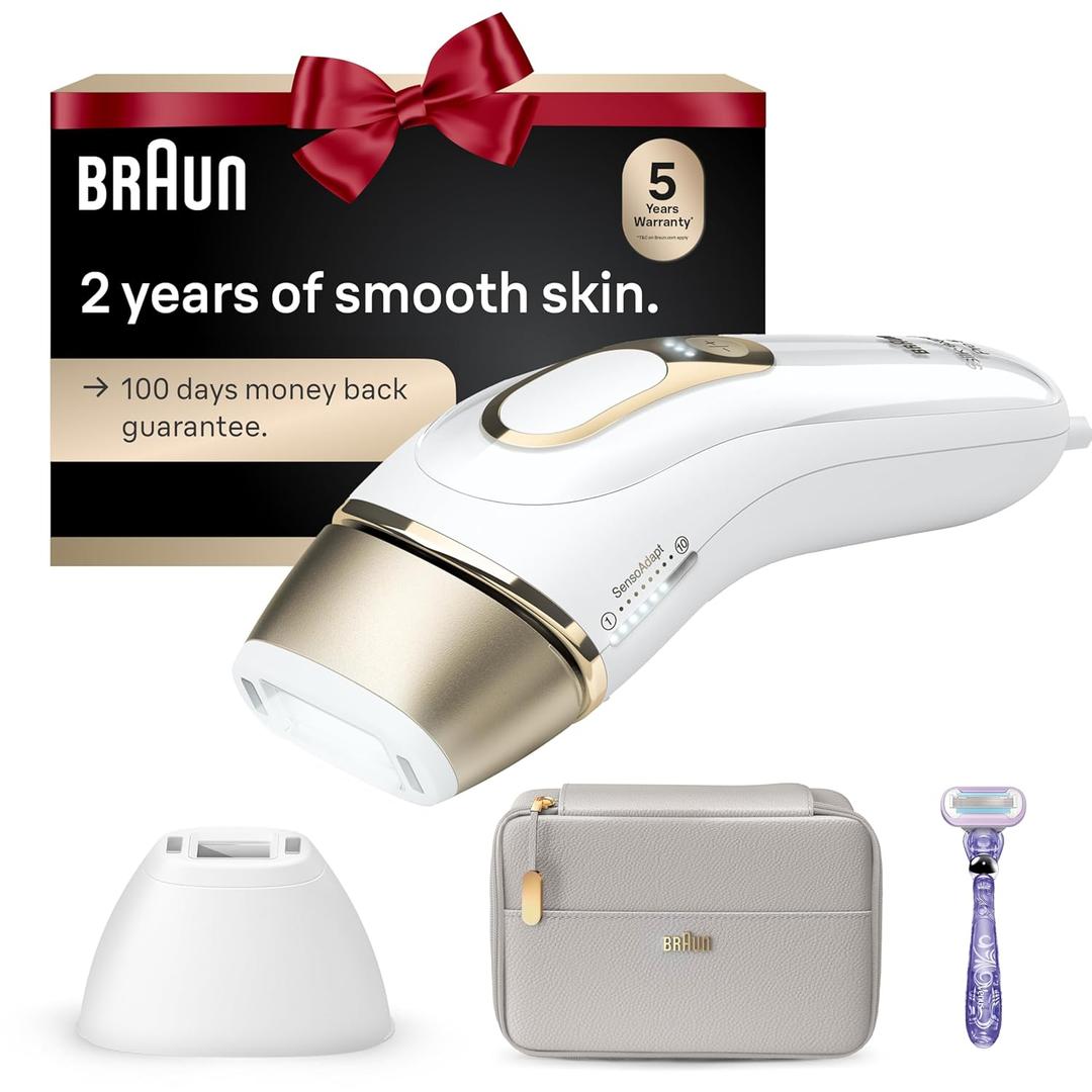 Braun IPL SilkExpert Pro 5 PL5157 Latest Generation IPL, Permanent Visible Hair Reduction, at-Home Hair Removal System with Soft Pouch and Precision Head
