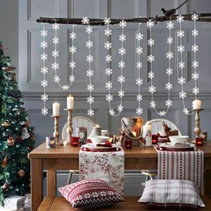 Snowflake-Snow White Christmas Party-Decoration Garland - 52ft Frozen Winter Wonderland Ornaments Hanging Paper Streamers,New Years Birthday Baby Shower Wedding Holiday Classroom Ceiling Decor Hugfond