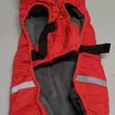 Dogcheer Warm Dog Coat, Christmas Dog Jacket Waterproof Puppy Winter Coat with Buckles, Reflective Adjustable Pet Snow Jacket Turtleneck Fleece Sweater for Small Medium Large Dogs - Red, L