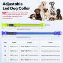 Flashseen LED Dog Collar, Light Up Dog Collar USB Rechargeable, Brightest Dog Lights for Night Walking, Adjustable Dog Collar Light for Dog Safety (Green, Medium)