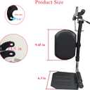 Wheelchair Elevating LegrestsWheelchair Legrest AssemblyPadded Calf PadsUniversal Wheelchair Replacement PartsBlack1 Pair(Black+Leg pad)
