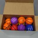 Blulu 30 Pcs Mini Basketball Stress Ball with Motivational Quotes Small Foam Sports Ball Mini Basketballs for Basketball Party Favors Carnival Reward Christmas Bag Gift Fillers (Colorful)