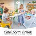 Kinderkraft Yummy Highchair, Baby Chair, Pink | Ergonomic, Reclining, Foldable, Adjustable Height, Detachable Double Tray