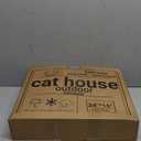 Outdoor Cat House Elevated,Insulated Feral Cat House Outdoor for Winter,Waterproof Cat Bed with Cozy Cushion (Grey, Large)