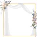 VEVOR Arch Backdrop Stand, 6.6 x 6.6 ft, Stable Structure, Easy Assembly, Square Gold Metal Arch Backdrop Stand for Wedding, Birthday Party, Graduation, Holiday Celebration, and Ceremony Decoration