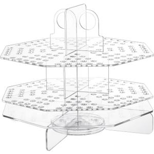 Eersida 120 Slot Acrylic Pen Holder Pen Clear Pencil Holder Display Stand Marker Organizer Acrylic Desktop Organizer the Hole Diameter Is 0.5 Inch for Art Supply Makeup Brushes Storage Craft Shows