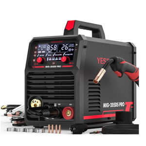 YESWELDER MIG-205DS PRO MIG Welder, 200Amp 110/220V Dual Voltage MIG Welding Machine, 5 in 1 Gas MIG/Flux Core MIG/Spool Gun MIG/Lift TIG/Stick Multi process Aluminum MIG Welder, Spool Gun Compatible