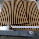 Art3d 4 Pack 47.2 x 23.6in. Wood Slat Acoustic Panels for Wall and Ceiling - 3D Fluted Sound Absorbing Panel with Wood Finish - Walnut