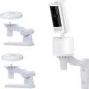 Wall Mount Only Compatible with Ring Pan-Tilt Indoor Cam (2024 Release), 180°Adjustable Camera Mounting Bracket for Indoor/ Outdoor to Get The Best View, Replacement for The Fixed Original Stand, 2 Pack