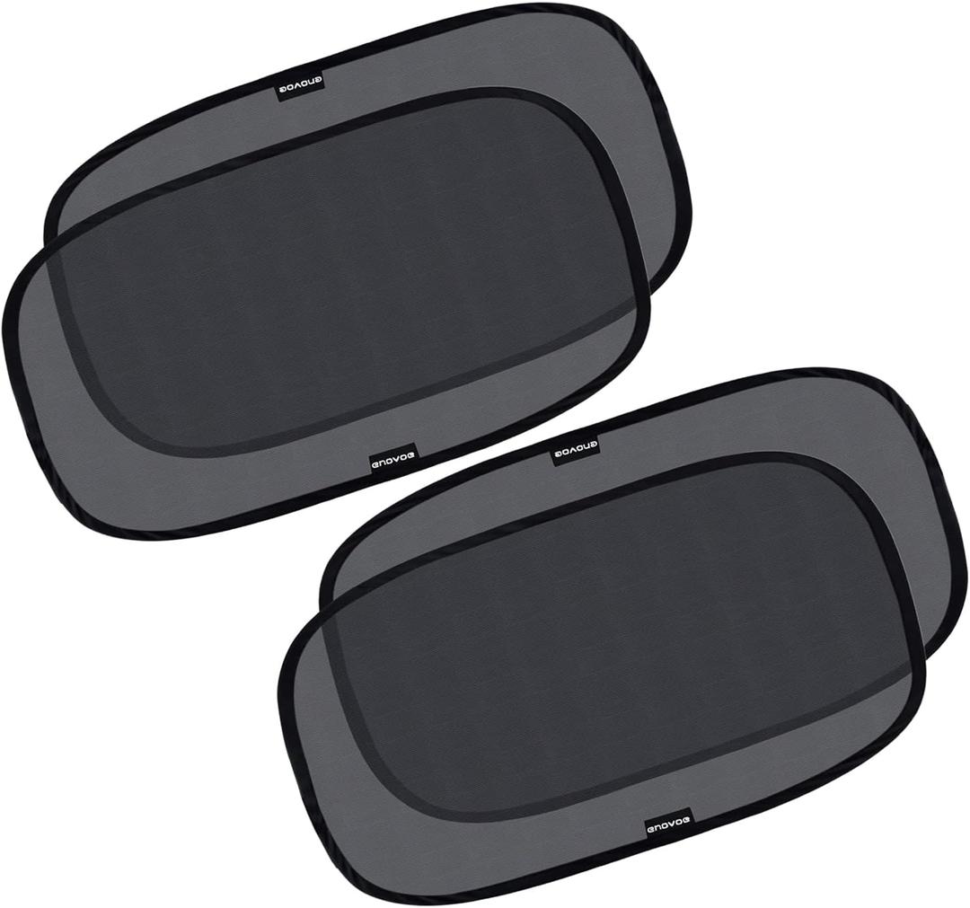 Enovoe Car Window Shade for Baby - (4 Pack) - XL - 25" x 16" - Cling Car Sun Shade for Windows - Sun, Glare and UV Rays Protection for Your Child