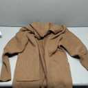 Aoysky Womens Long Cardigans Cable Knitted Open Front Oversized Hooded Outerwear Sweater Coat Brown S