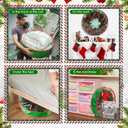 Aliceset 4 Pack Wreath Storage Containers, Ornament Garland Wreath Storage Bags with Handle Zipper Decorative Storages Box for Winter Valentine Wreaths(24 x 24 x 7.8 Inch,Light Green)